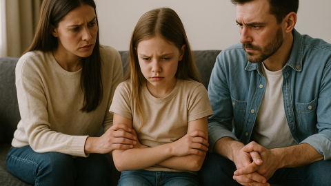 parents arguing with their daughter